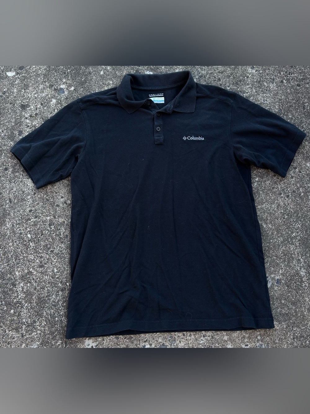 Columbia Men’s Black Polo Shirt with Subtle Logo